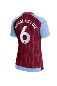 Aston Villa Douglas Luiz #6 Jalkapallovaatteet Naisten Kotipaita 2023-24 Lyhythihainen